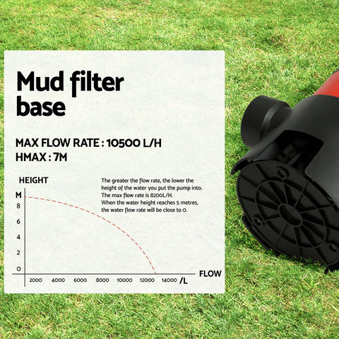 Giantz Garden Submersible Pump 550W Dirty Water Bore Tank Well Steel Sewerage