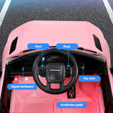 Rigo Ride On Car Kids Electric Ride On Cars Land Rover Licensed 12V Pink