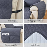 Artiss Recliner Chair Cover Water Repellent Non Slip Grey