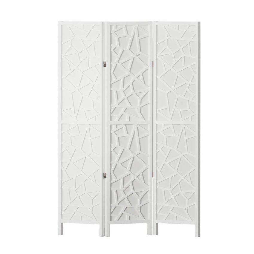 Artiss 3 Panel Room Divider Screen 122x170cm Clover White