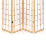 Artiss 4 Panel Room Divider Screen 174x179cm Natural