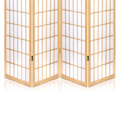 Artiss 4 Panel Room Divider Screen 174x179cm Natural