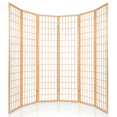 Artiss 6 Panel Room Divider Screen 261x179cm Natural