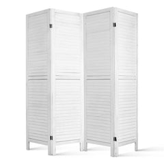 Artiss 4 Panel Room Divider Screen 163x170cm Louver White