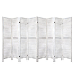 Artiss 8 Panel Room Divider Screen 326x170cm Louver White