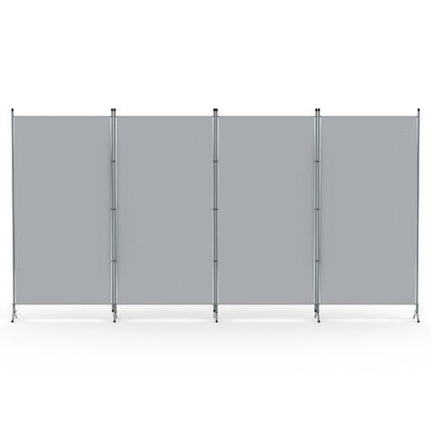 Artiss 4 Panel Room Divider Screen 345x180cm Fabric Grey