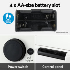 Devanti 50L Sensor Bin Motion Rubbish Bins Kitchen Automatic Trash Can White