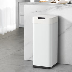 Devanti 50L Sensor Bin Motion Rubbish Bins Kitchen Automatic Trash Can White