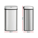 Devanti 60L Sensor Bin Motion Rubbish Automatic Silver