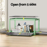 Artiss Storage Box Container Foldable Stackable 5 Sides Open Transparent 140L