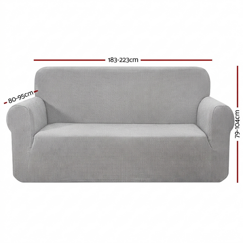 Artiss Sofa Cover Couch Covers 3 Seater High Stretch Grey