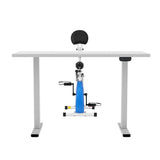 Artiss Under Desk Exercise Bike with 140cm Automatic Standing Desk Magnetic Resistance White
