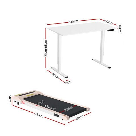 Artiss Treadmill with 120cm Automatic Standing Desk Electric Walking Pad