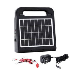 Giantz 5km Electric Fence Energiser Solar Energizer Charger Farm Animal 0.15J