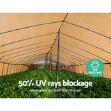 Instahut 50% Shade Cloth 1.83x50m Shadecloth Sail Heavy Duty Beige