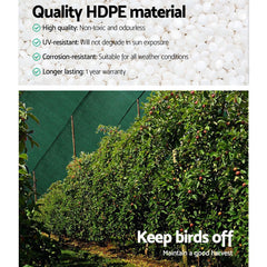 Instahut 50% Shade Cloth 3.66x20m Shade Cloth Sail Heavy Duty Shadecloth Garden Mesh Roll GR