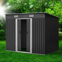 Giantz Garden Shed 2.38x1.31M Sheds Outdoor Storage Tool Metal Workshop Shelter Sliding Door