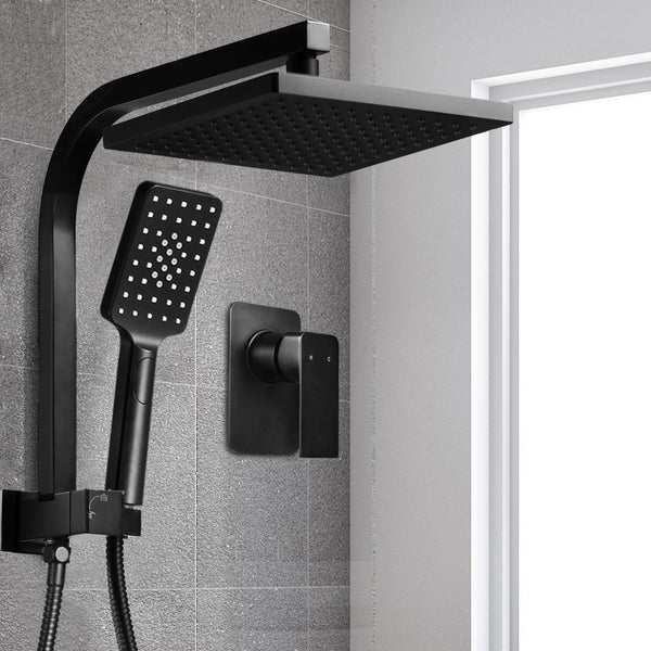 Cefito 8'' Rain Shower Head Set Handheld Square High Pressure Mixer Tap Black