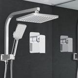 Cefito 8'' Rain Shower Head Set Handheld Square High Pressure Mixer Tap Chrome