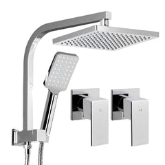 Cefito 8'' Rain Shower Head Set Handheld Square High Pressure wins Tap�Chrome