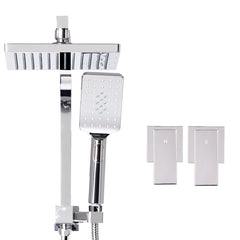 Cefito 8'' Rain Shower Head Set Handheld Square High Pressure wins Tap�Chrome