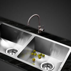 Cefito Kitchen Sink 77X45CM Stainless Steel Basin Double Bowl Silver