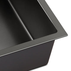 Cefito Kitchen Sink 70X45CM Stainless Steel Basin Single Bowl Black
