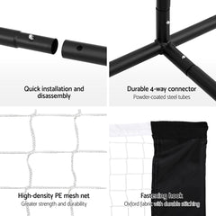 Everfit 3.6M Badminton Tennis Net Portable Volleyball Kit Adjustable Height