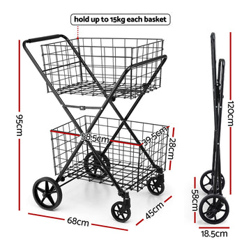 Emajin Foldable Shopping Trolley Cart