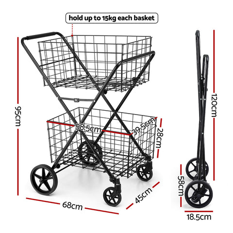 Emajin Foldable Shopping Trolley Cart