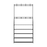 Artiss Shoe Rack Hall Tree 16 Pairs Black
