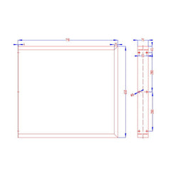 Artiss Metal Table Legs DIY Rectangular 71X65CM Set of 2