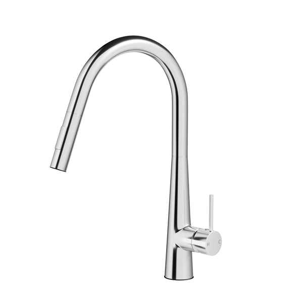 Cefito Kitchen Mixer Tap Pull Out Round 2 Mode Sink Basin Faucet Swivel WELS Chrome