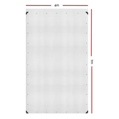 Instahut Tarp Tarpaulin 4x7m Canvas Heavy Duty Camping Cover Clear
