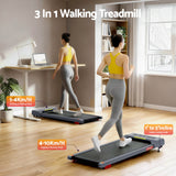 Everfit 3 in 1 Treadmill Electric Walking Pad Incline Under Desk Home Gym 380mm Grey