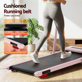 Everfit 3 in 1 Treadmill Electric Walking Pad Incline Under Desk 380mm Pink
