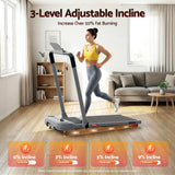 Everfit 3 in 1 Treadmill Electric Walking Pad with Incline Foldable for Home Gym Grey