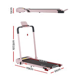 Everfit 3 in 1 Treadmill Electric Walking Pad with Incline Foldable for Home Gym Pink