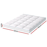 Giselle Bedding 1500GSM Bamboo Pillowtop Mattress Topper 10cm Thick Pad for Back Pain Relief, High Loft Cooling Underlay for Dorm & Guest Bed, 45cm Deep Pocket Double