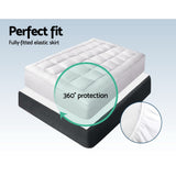 Giselle Bedding 5cm Bamboo Pillowtop Mattress Topper 1000GSM Mattress Pad for Back Pain Relief Washable Breathable Protector with 45cm Deep Pocket Queen