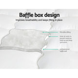 Giselle Bedding Pillowtop Mattress Topper 5cm Thick Mattress Pad for Back Pain Relief & Old Beds Machine Washable 500GSM Breathable Protector Double