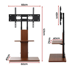 Artiss TV Stand 32-70" Wooden Tray Swivel Height Adjustable