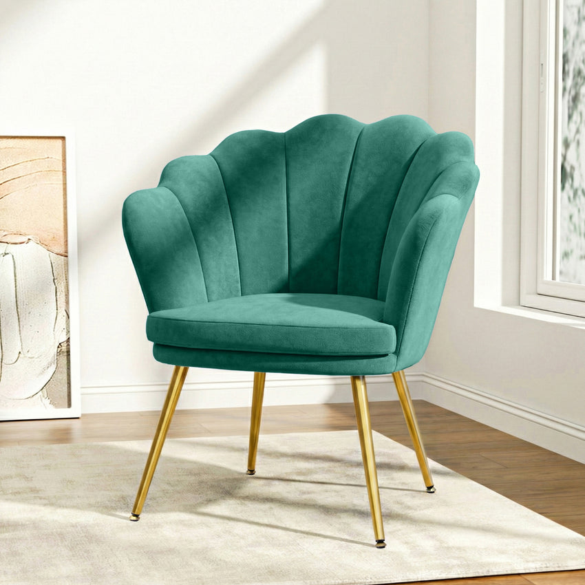 Artiss Armchair Velvet Green Callista