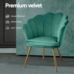Artiss Armchair Velvet Green Callista