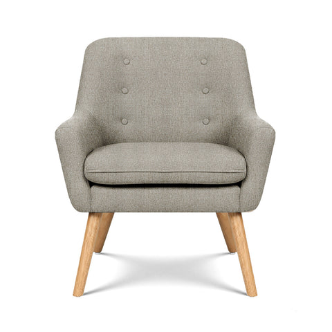 Artiss 2X Armchair Lounge Chair Accent Tub Chair Beige ANNE