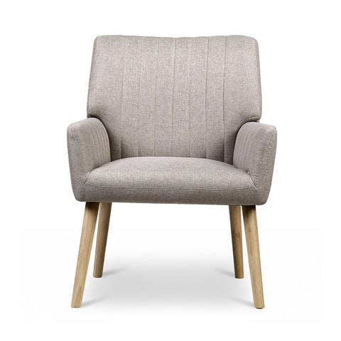 Artiss 2X Armchair Faux Fabric Beige