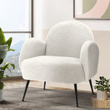 Artiss Armchair Boucle White Hanes
