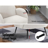 Artiss Armchair Boucle White Hanes