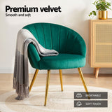 Artiss Armchair Velvet Green Eloise