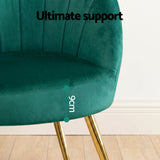 Artiss Armchair Velvet Green Eloise